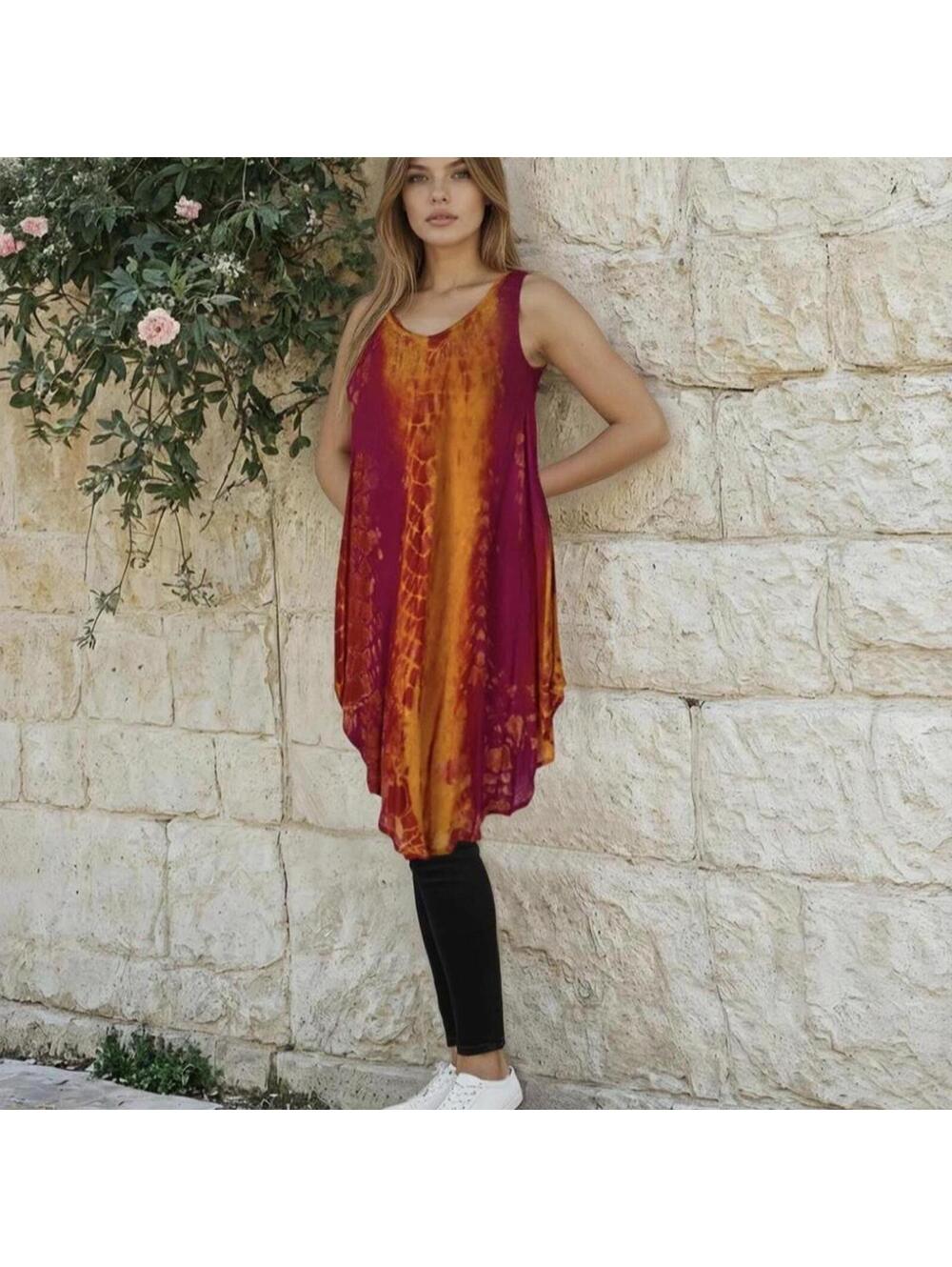 Women's Multi and Red Dress